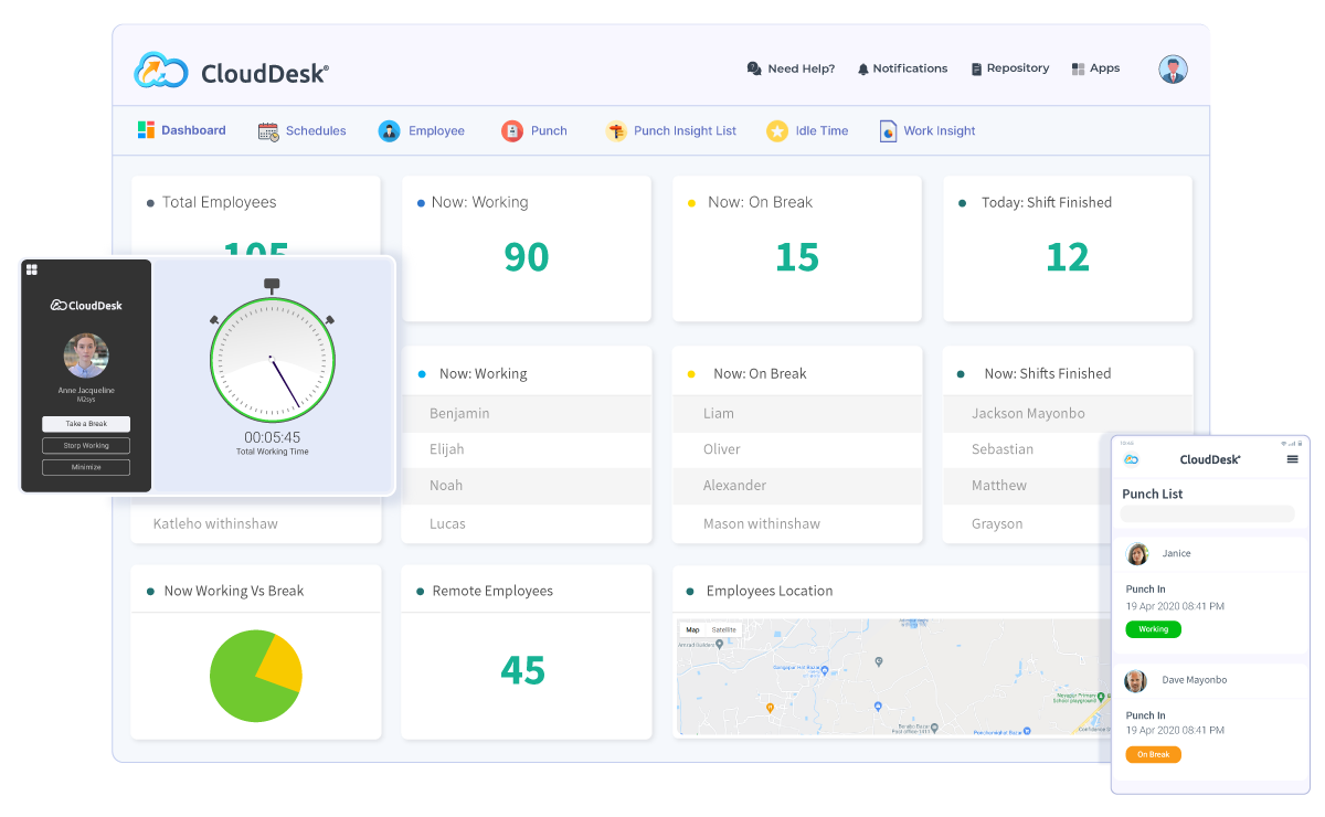 Time-Tracking-With-CloudDesk-Dashboard