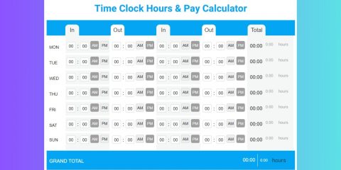 Free Weekly Time Clock Calculator: Hours, Lunch Breaks & Pay in Seconds