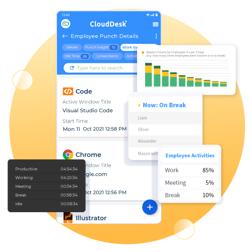 clouddesk-mobile-app-monitor-employees-computer-activity-dashboard