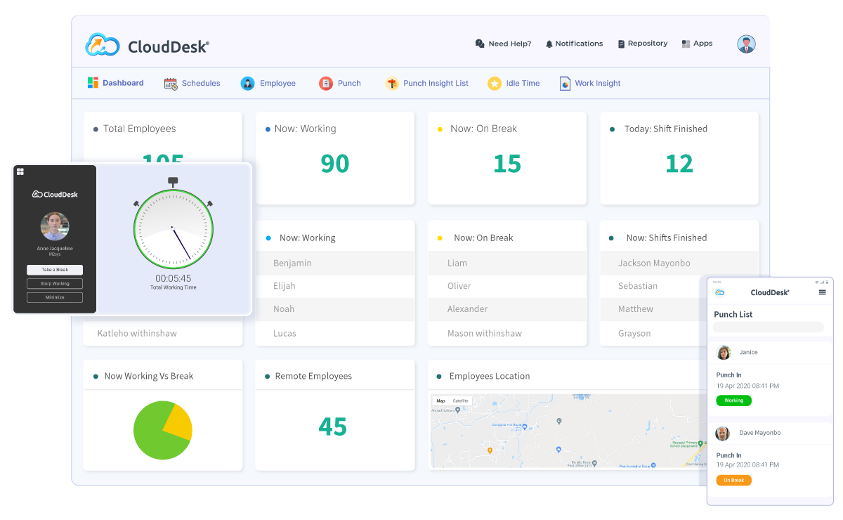 1-Time-Tracking-With-CloudDesk-Dashboard
